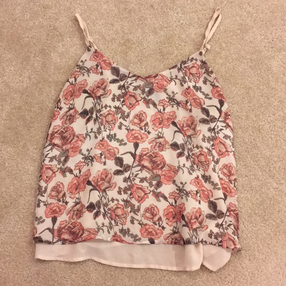 Floral layered cami size S